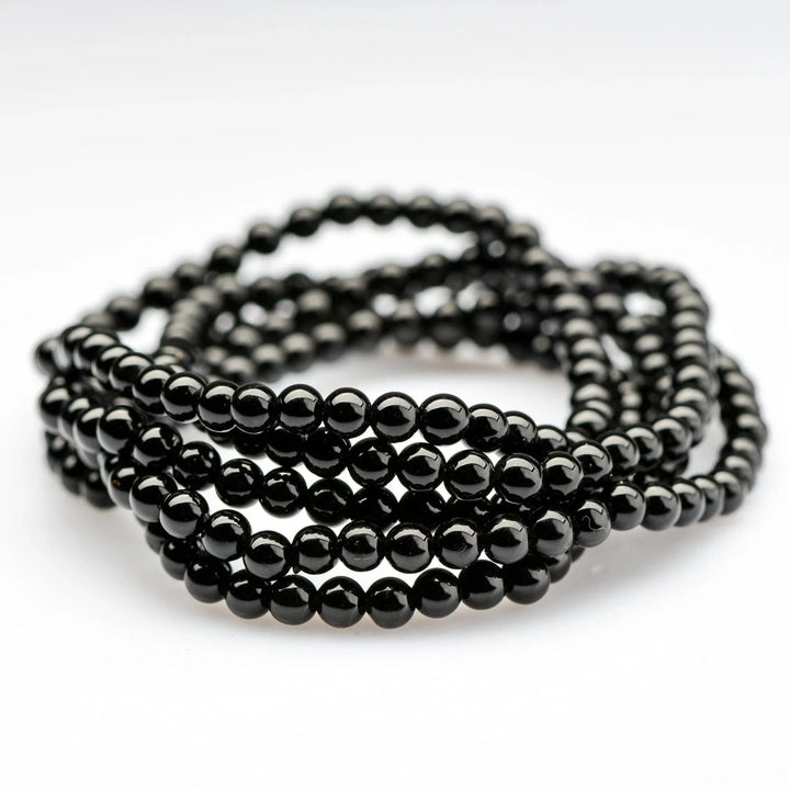 Onyx Beaded Bracelet - Small Beads - Polished