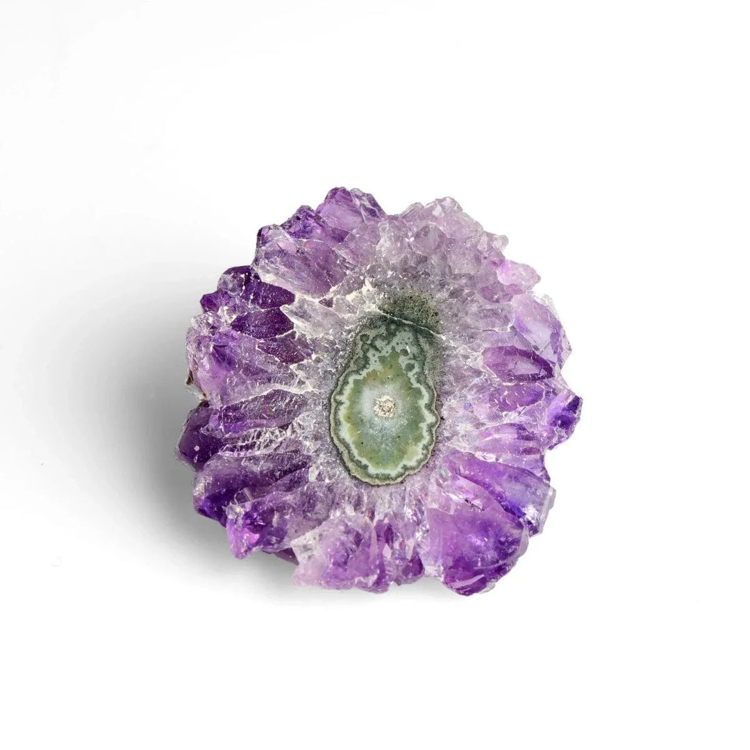 healing crystals: amethyst flower slice