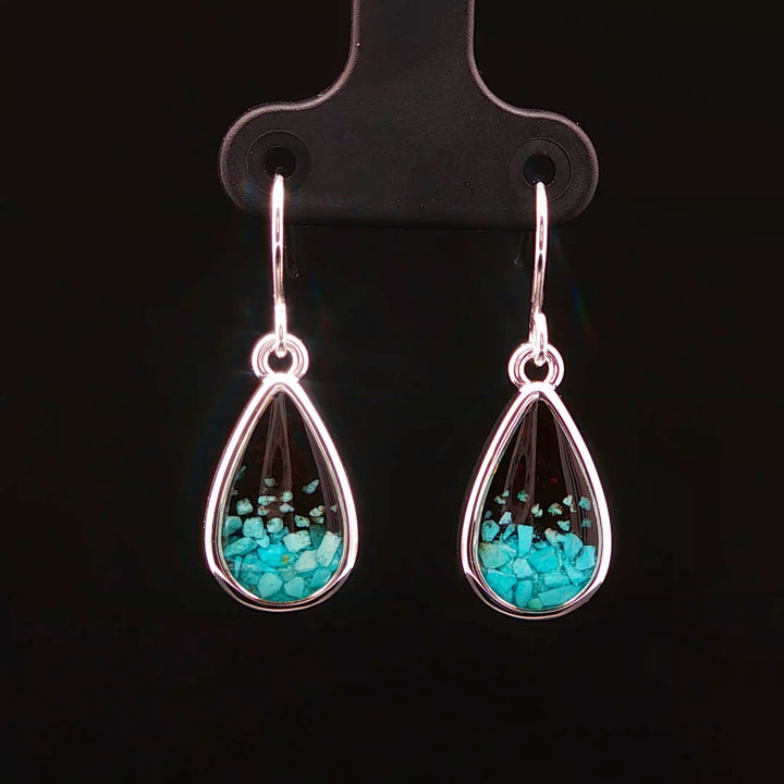 Explorer Teardrop Cathedral Sterling Silver Earrings