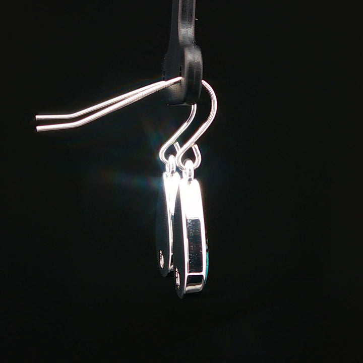 Explorer Teardrop Cathedral Sterling Silver Earrings