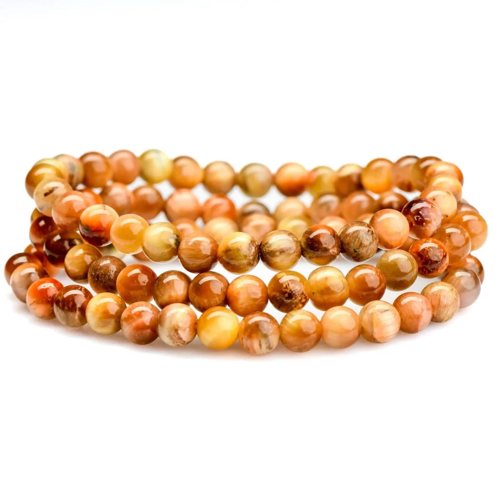 Pink Tiger Eye Beaded Bracelet - Small Beads