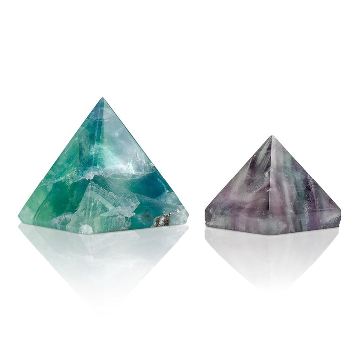 Green Fluorite Pyramid - Crystal Carving
