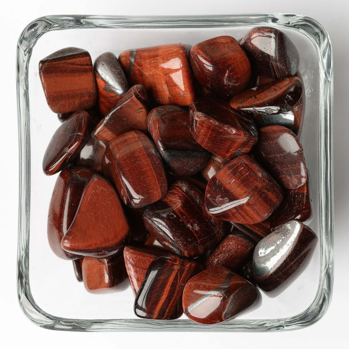 Red Tiger Eye Tumbled Stone - Polished