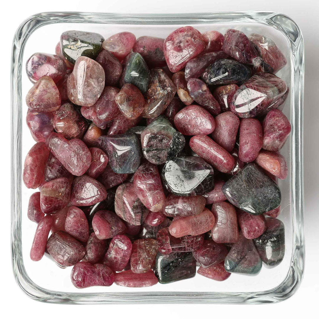 Red Tourmaline Tumbled Stones - Polished