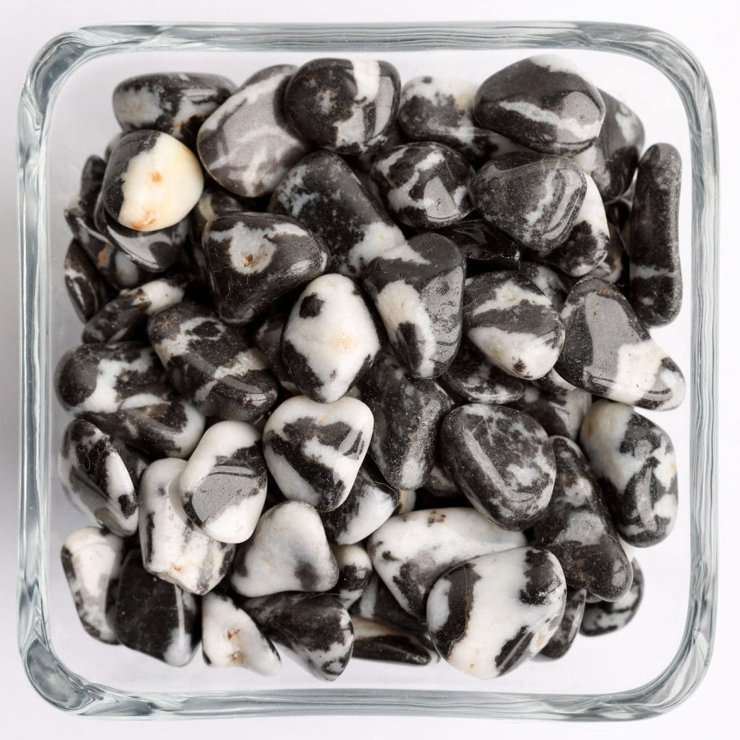 Zebra Marble Tumbled Stone