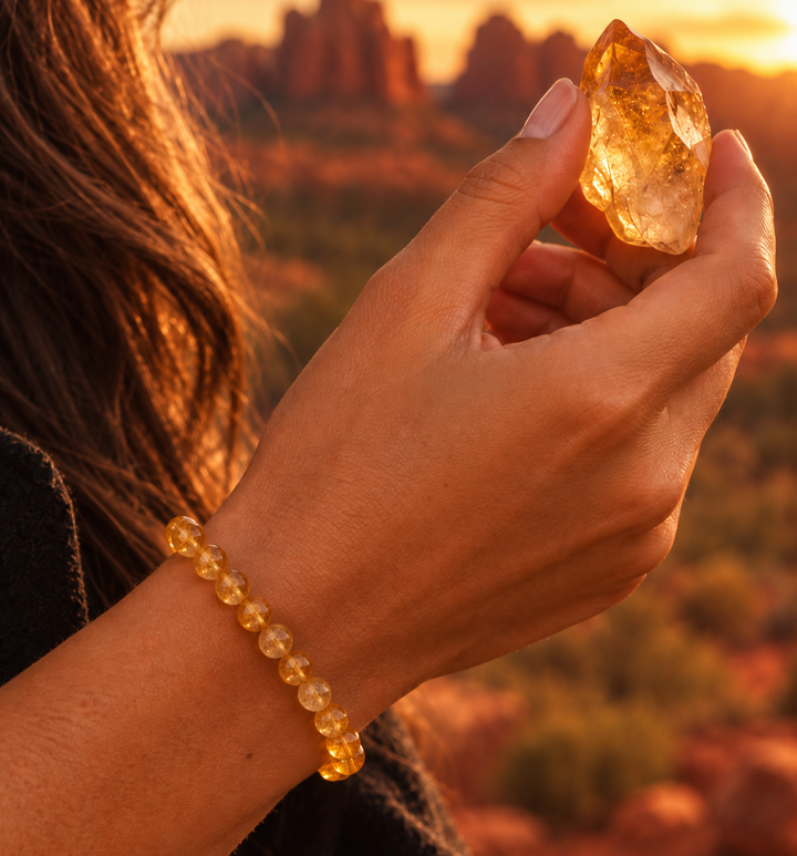 Citrine Beaded Bracelet