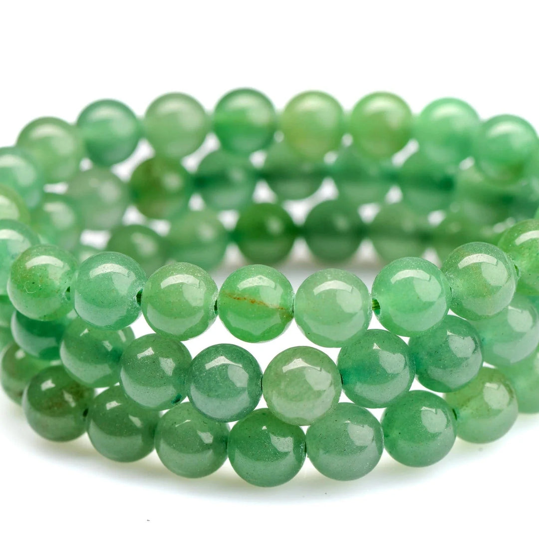 healing crystal jewelry: green aventurine crystal bracelet - Small Beads