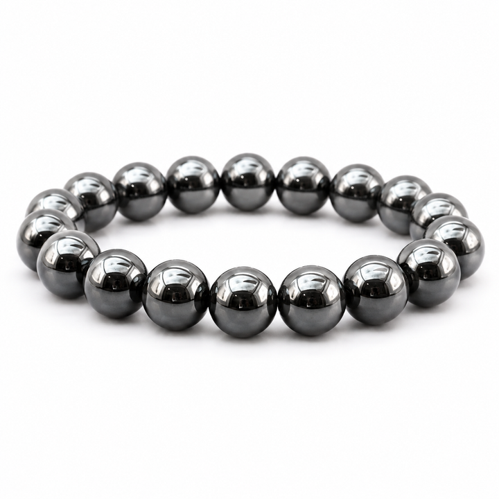 Matte Hematite Beaded Bracelet