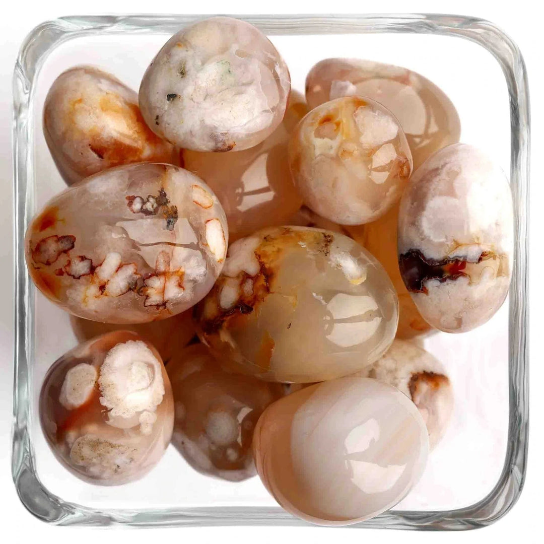 Flower Agate Tumbled Stone - Polished