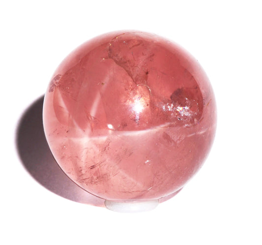 Rose Quartz Star Sphere - Polished