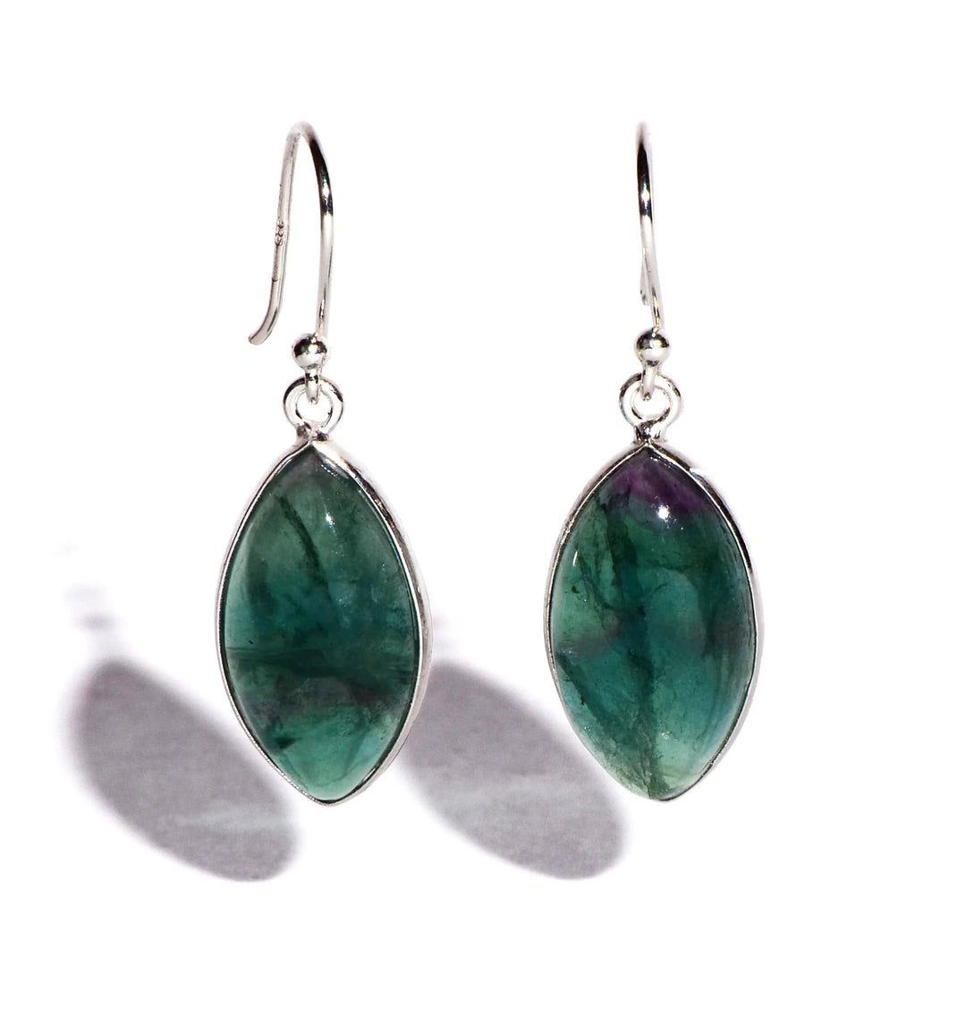 Fluorite Sterling Silver Earrings