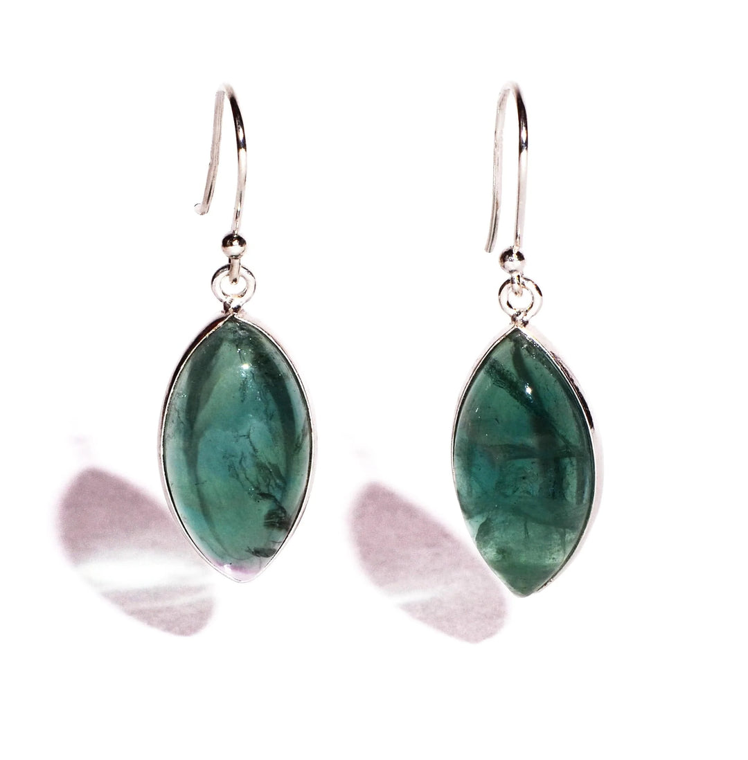 Fluorite Sterling Silver Earrings