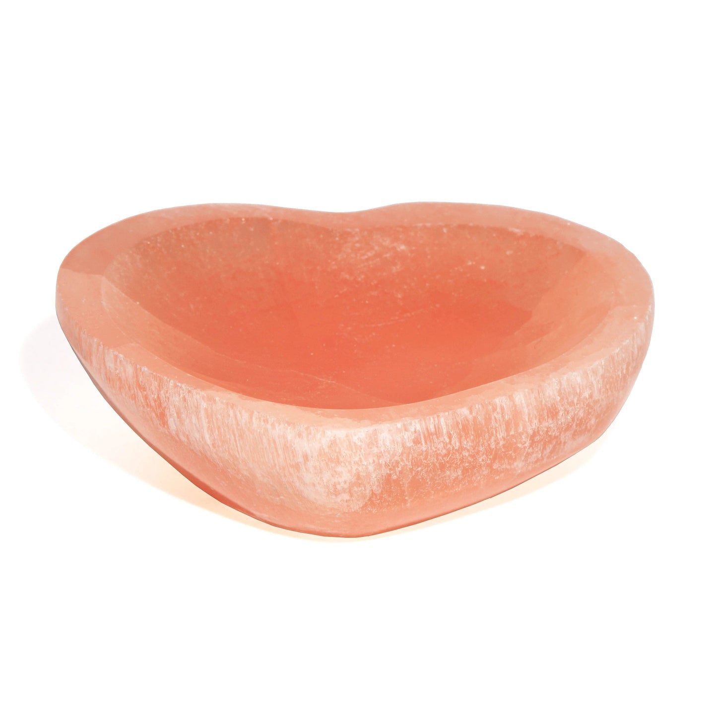 Selenite Peach Small Bowl - Heart