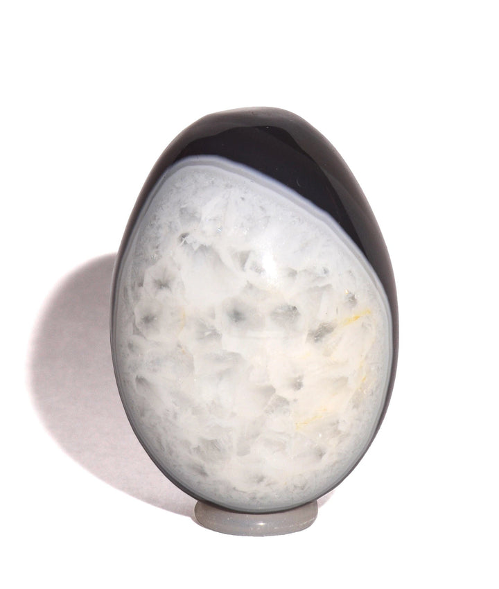 black and white agate egg