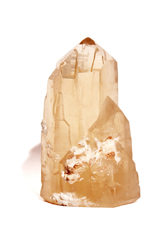 4.1 inch tall citrine point - Flat Base