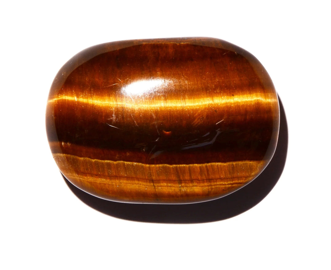 Tiger Eye Palm Stone - Polished