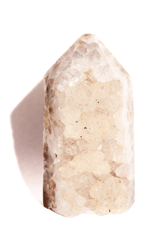Drusy Agate Point - Flat Base