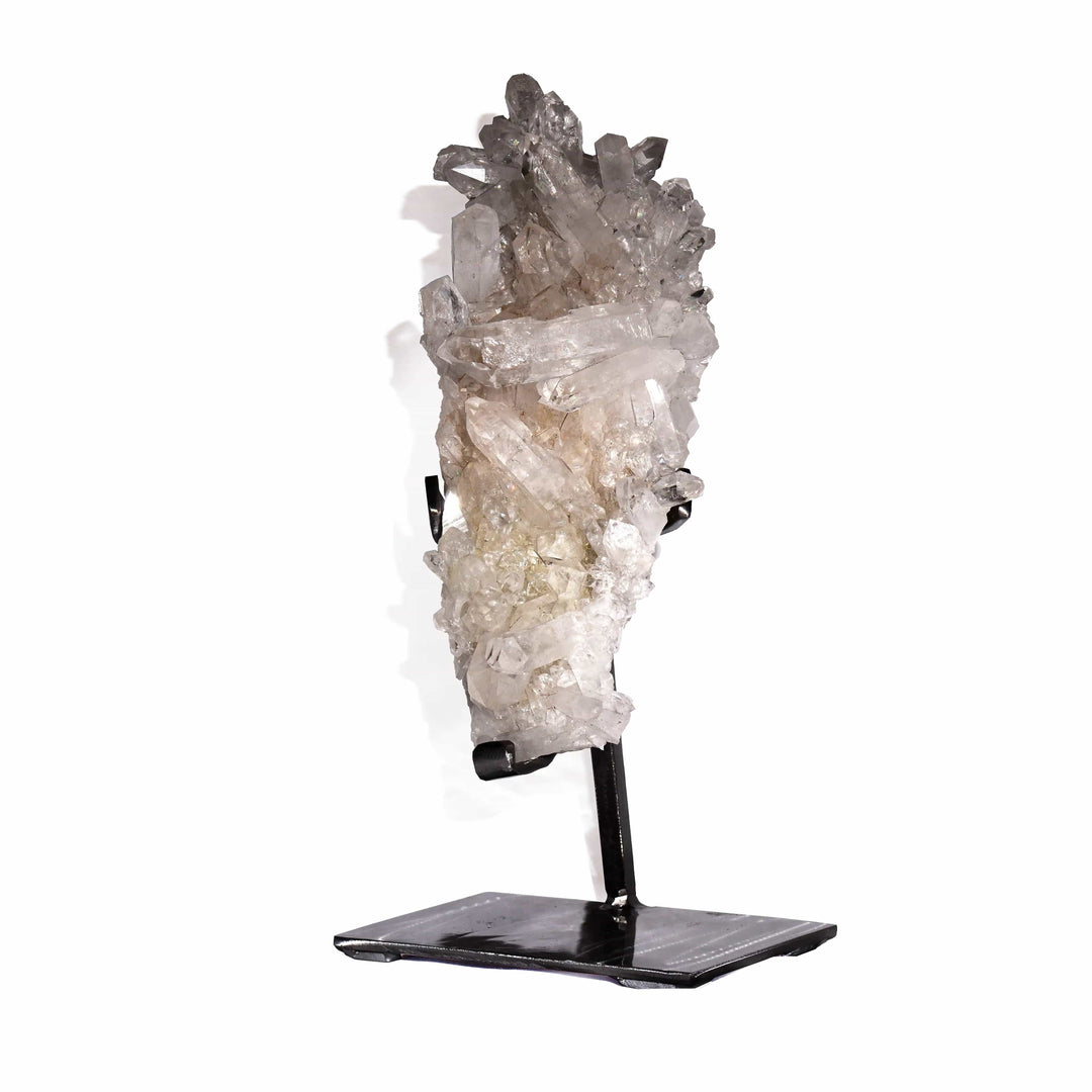 Clear Quartz Cluster on Custom Stand