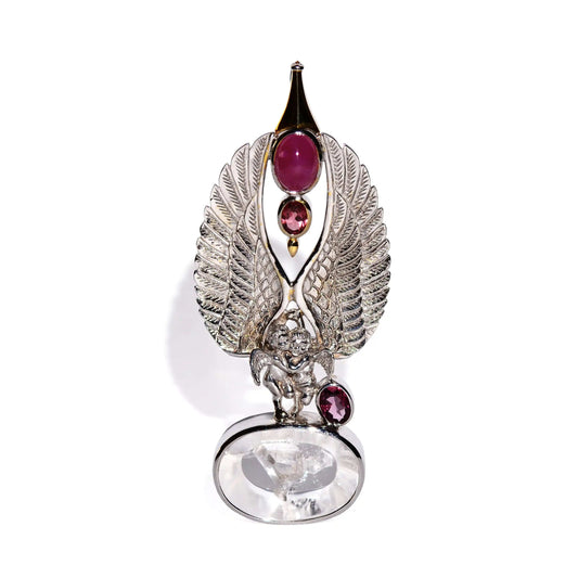 Manifestation Quartz Cherub Pendant