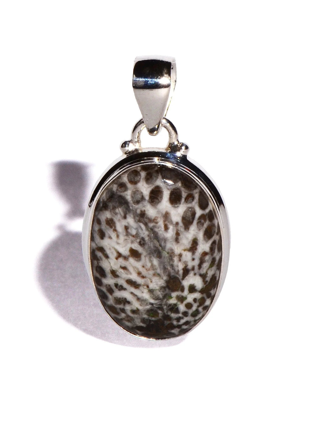 Stingray Coral Sterling Silver Pendant