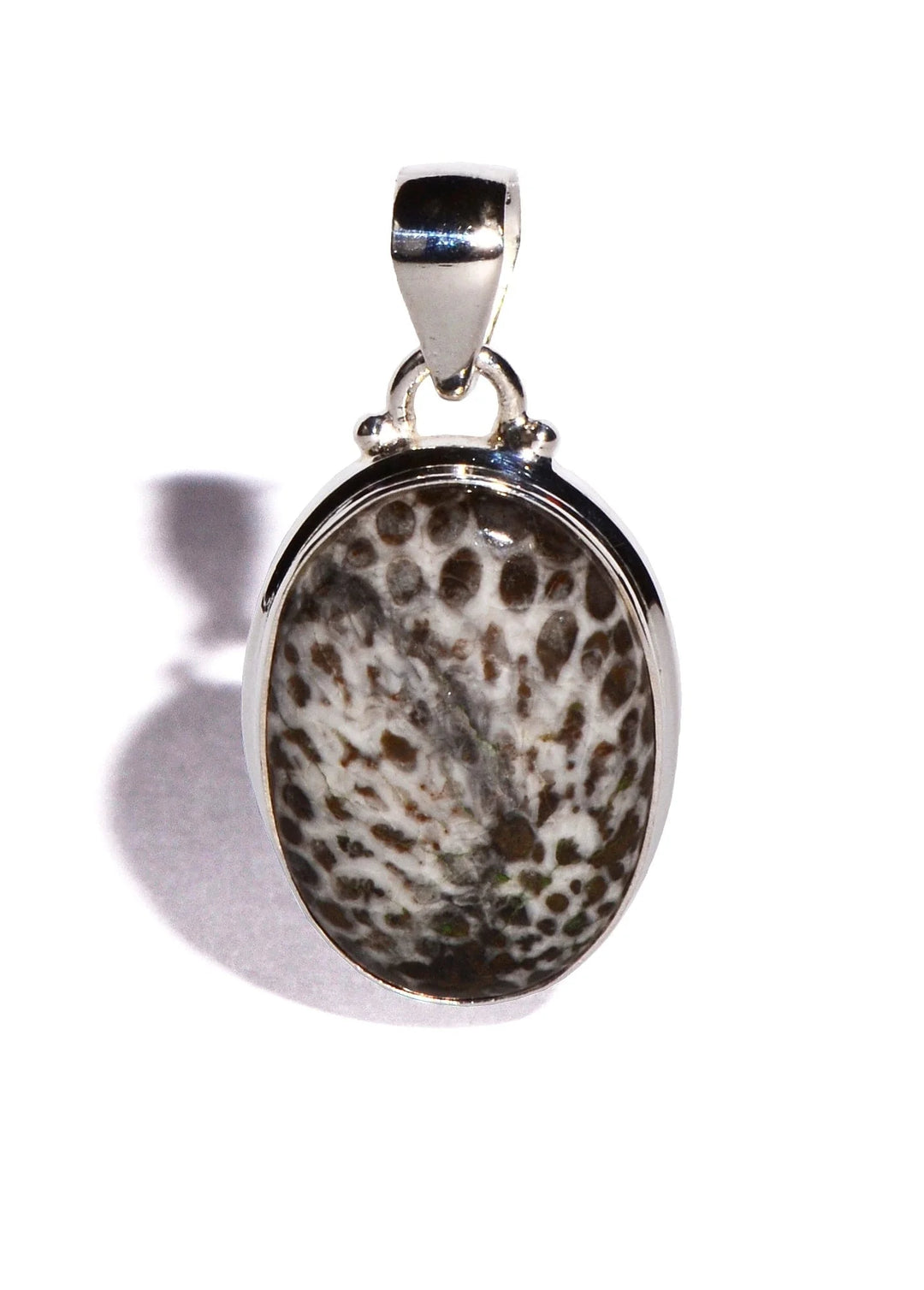 Stingray Coral Sterling Silver Pendant