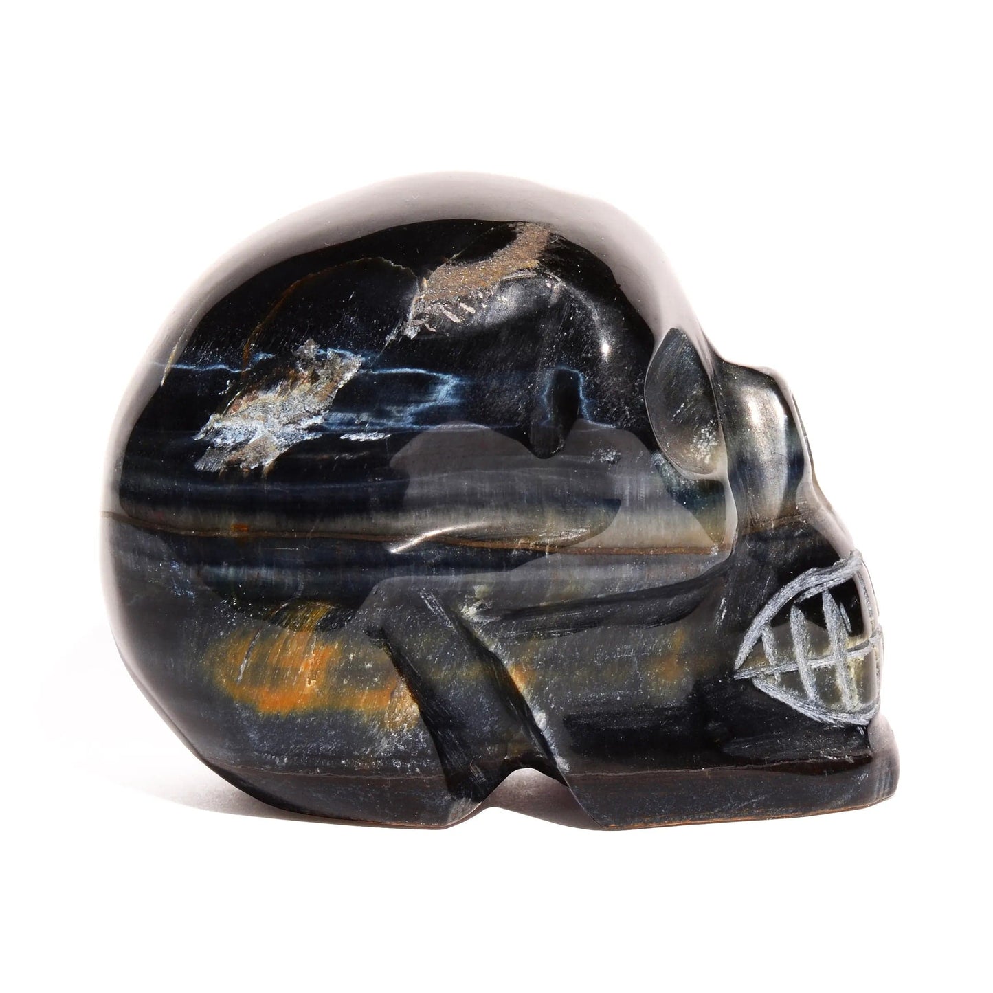 Tiger Eye Blue - Skull