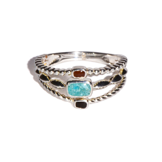 Boho Stack Ring Turquoise/Bell Rock/ Cathedral Rock Charged Ring