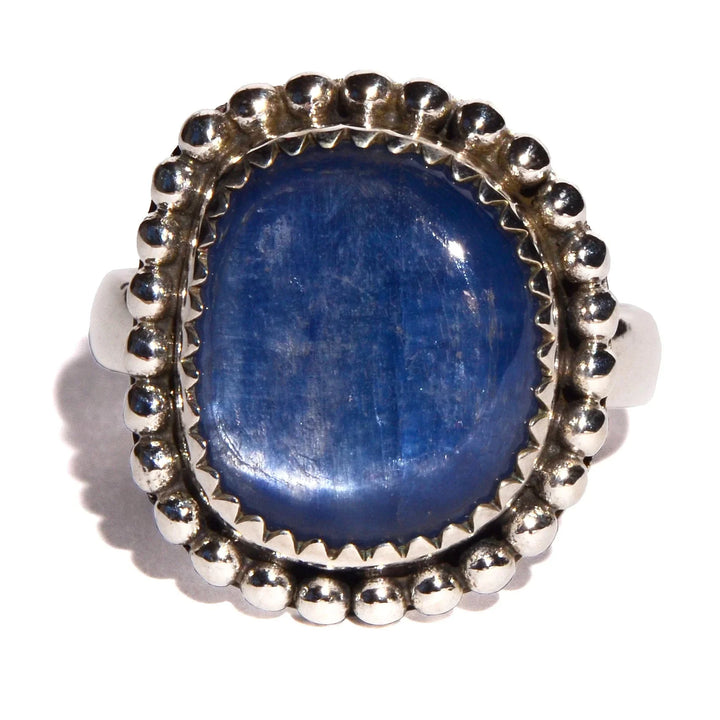 Blue Kyanite Sterling Silver Oval Ring