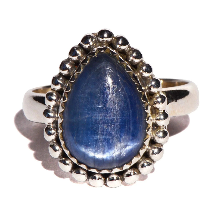 Blue Kyanite Sterling Silver Teardrop Ring