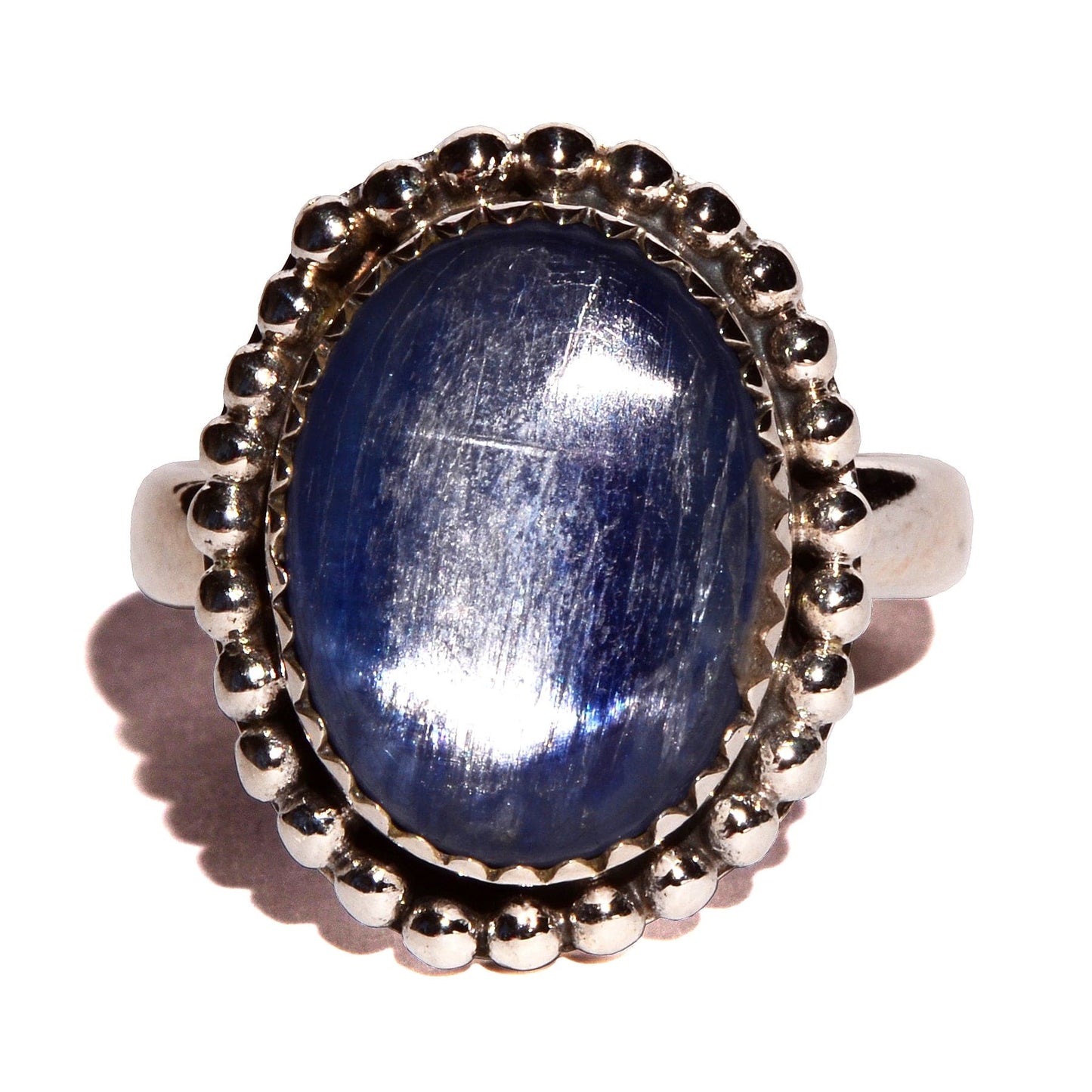 Blue Kyanite Sterling Silver Oval Ring