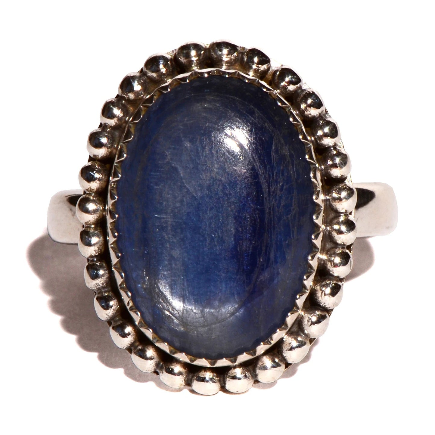 Blue Kyanite Sterling Silver Oval Ring