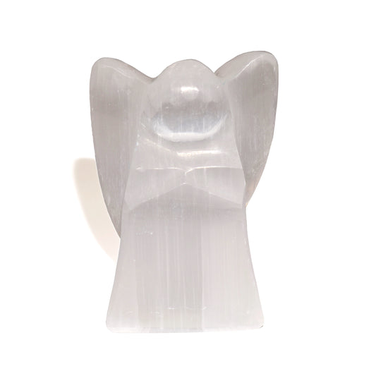 Selenite Angel Shape Polished Crystal Carving