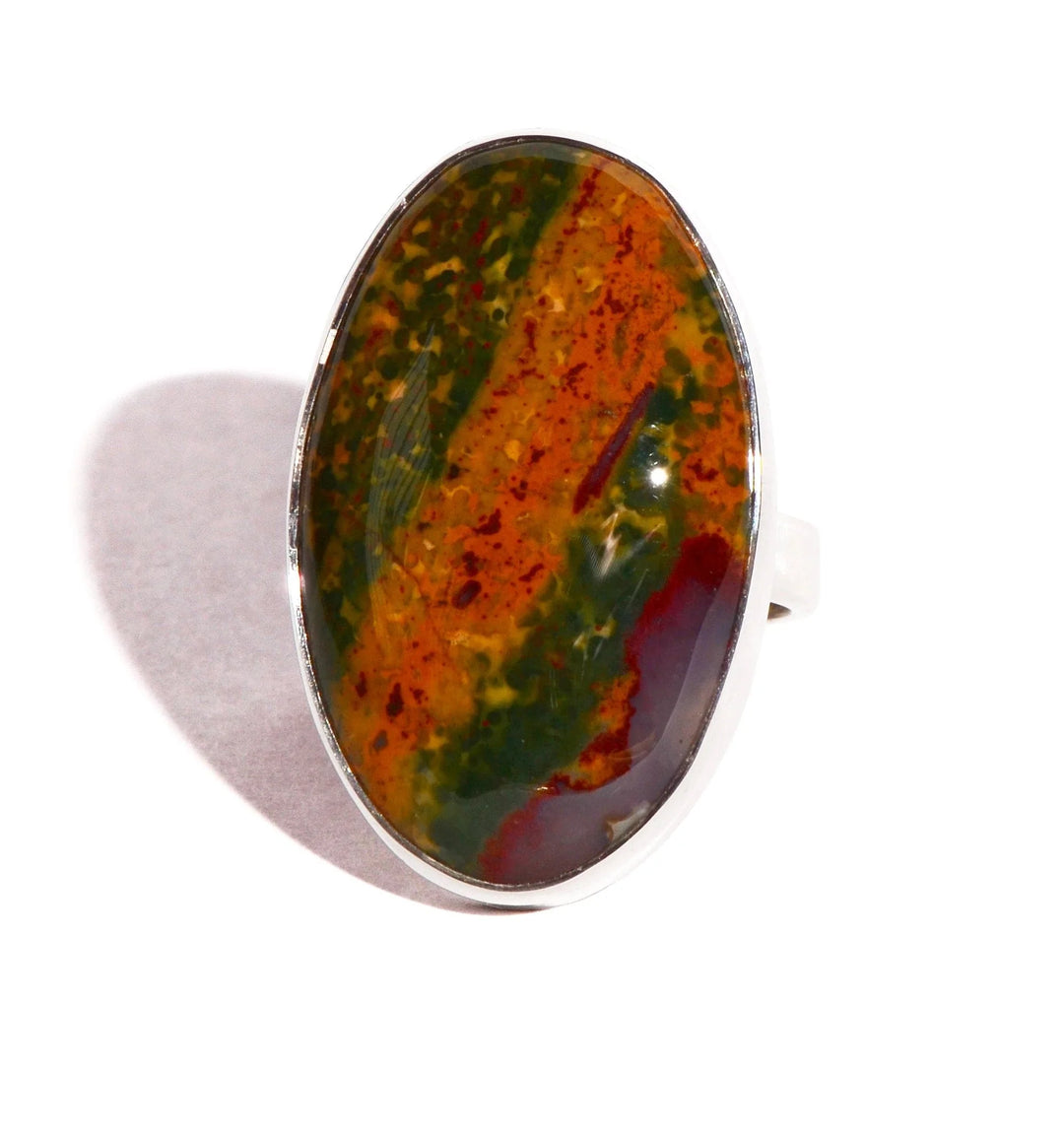 Bloodstone Sterling Silver Ring