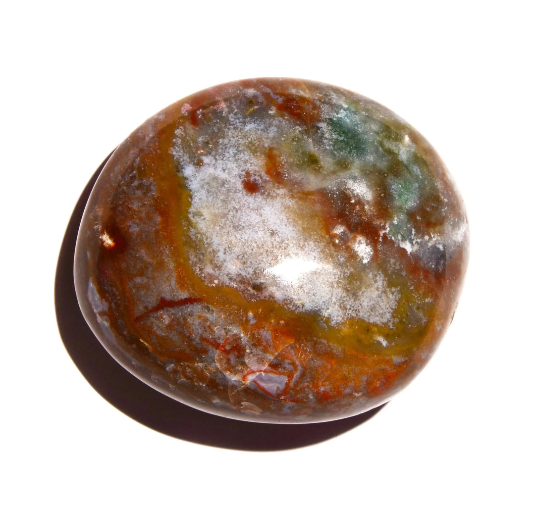 Ocean Jasper Palm Stone - Polished