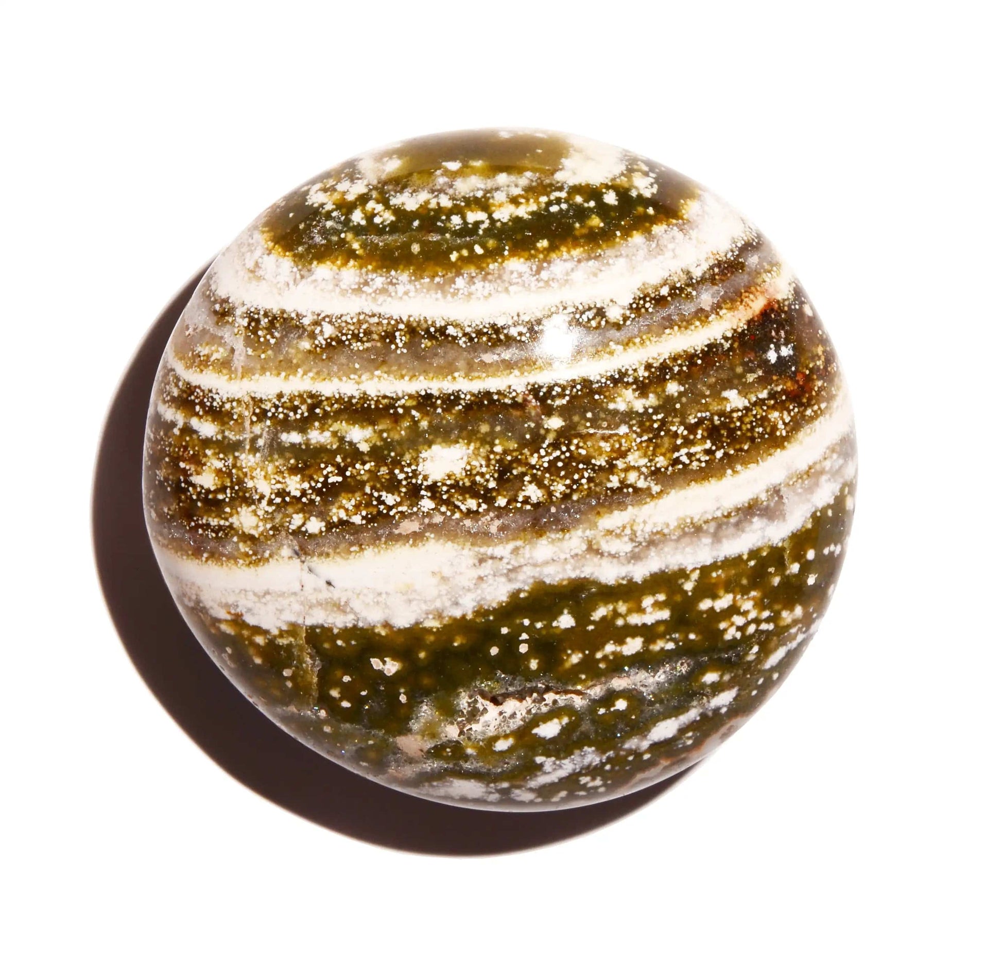 Ocean Jasper Palm Stone - Polished