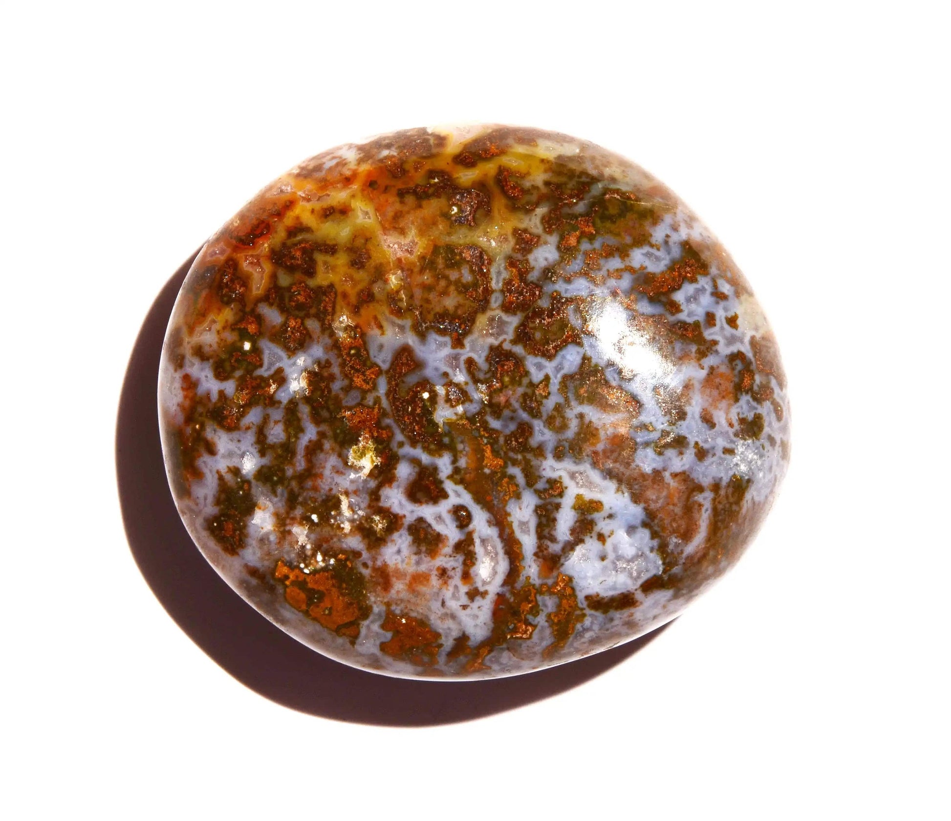 Ocean Jasper Palm Stone - Polished