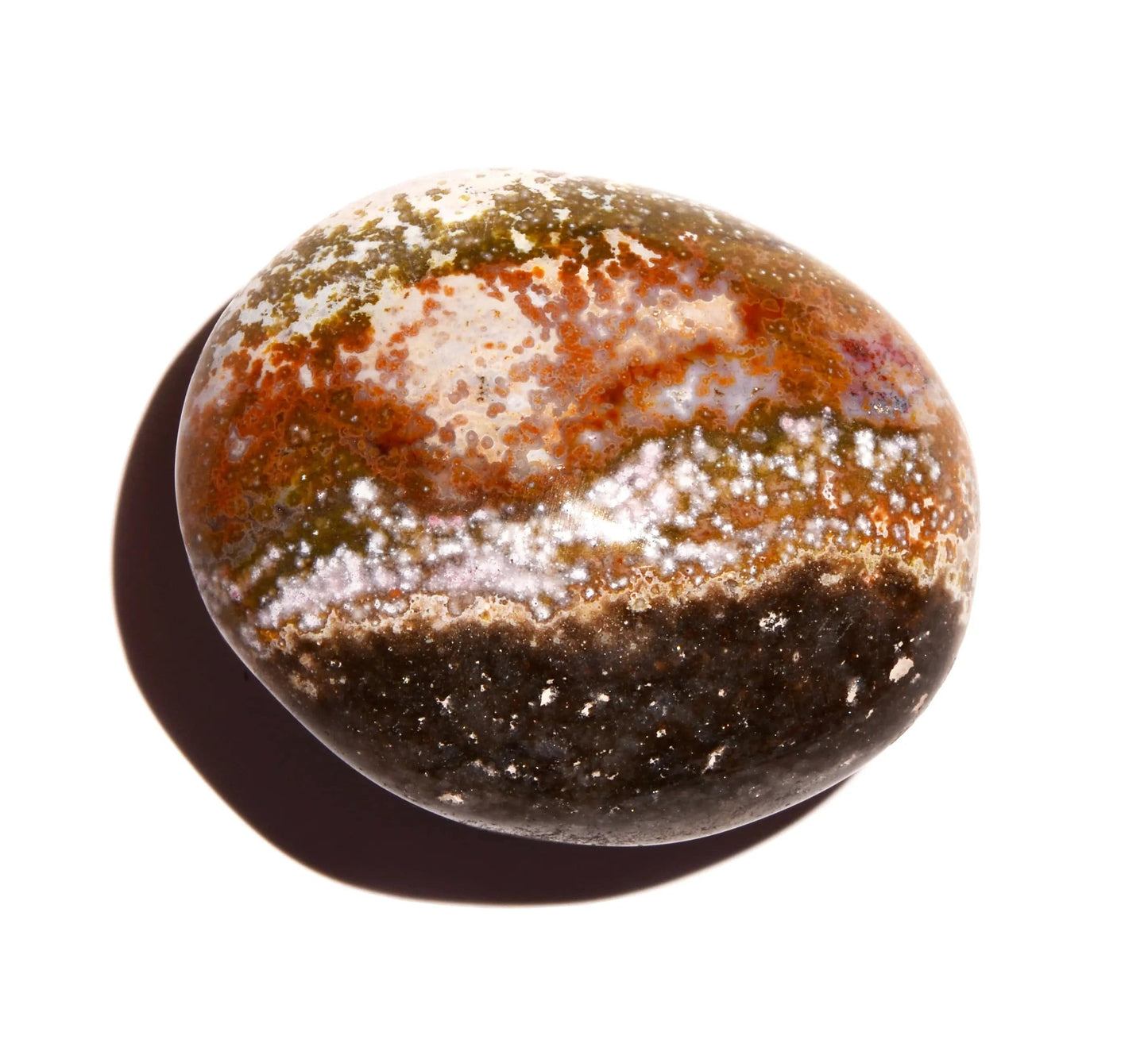 Ocean Jasper Palm Stone - Polished