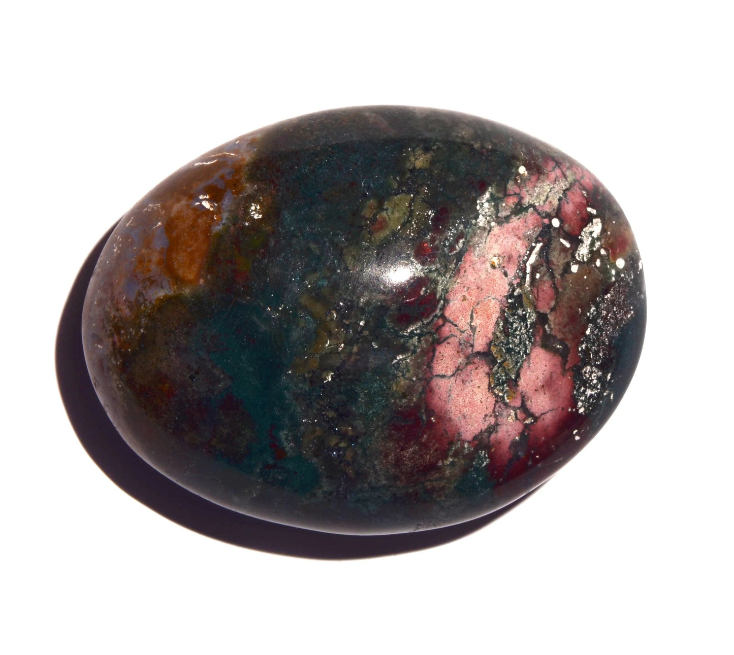 Ocean Jasper Palm Stone - Polished