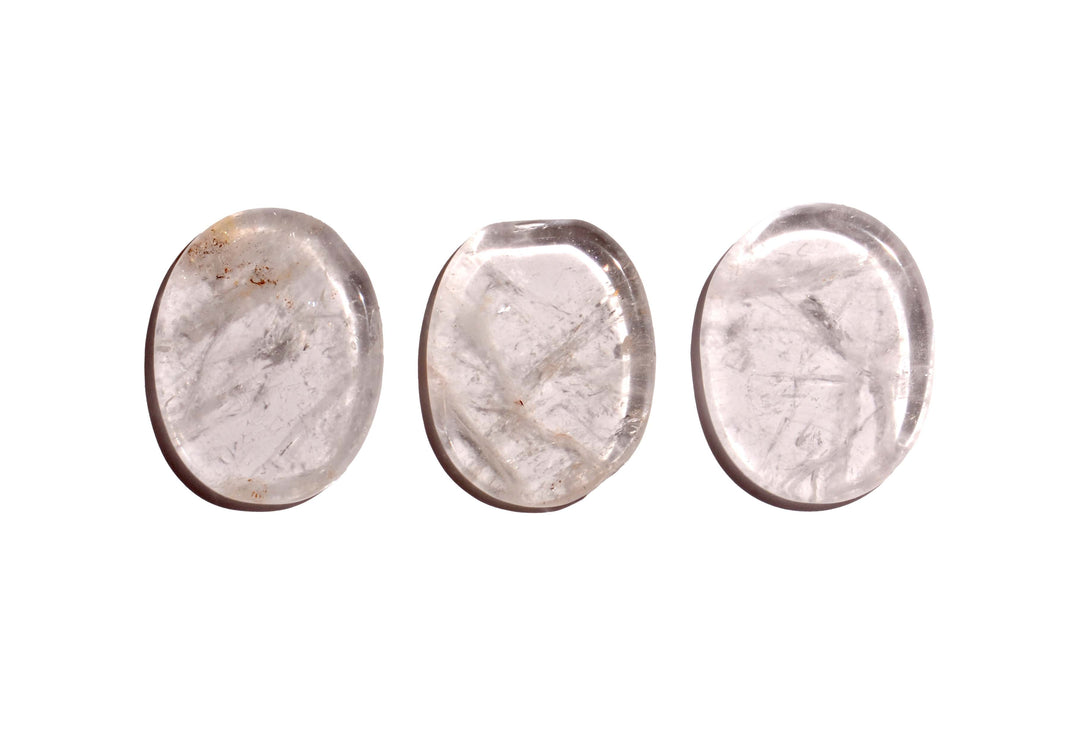 Clear Quartz Worry Stone - Small - Polished