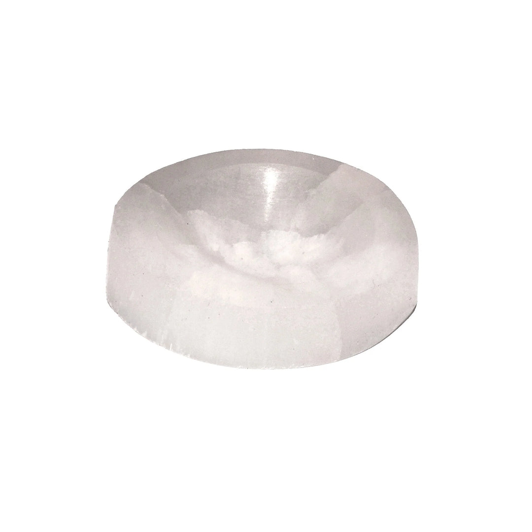 Selenite Worry Stone - Polished Crystal Carving