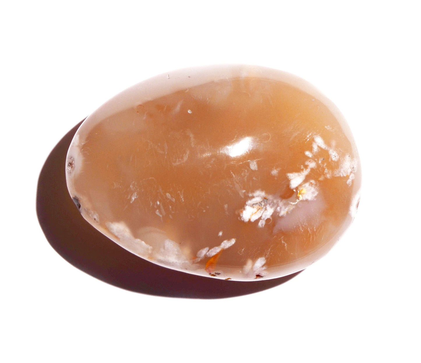 Flower Agate Palm Stone - Polished