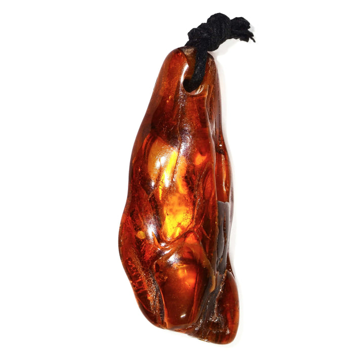 Amber Drilled Pendant