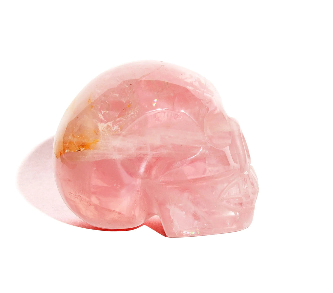 Rose Quartz Skull - Polished - Crystal Carving
