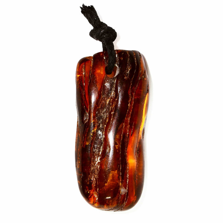 Amber Drilled Pendant