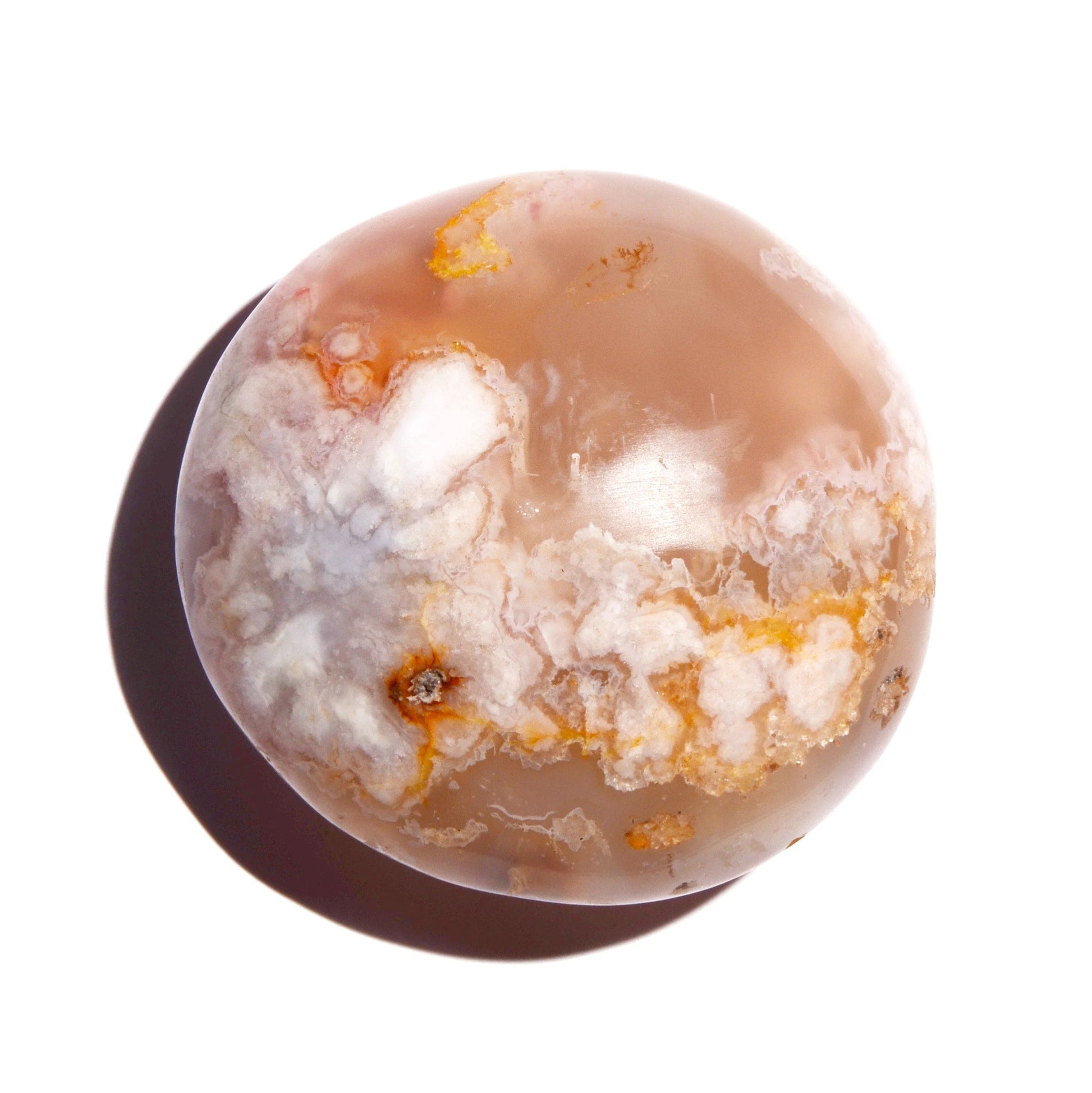 Flower Agate Palm Stone - Polished