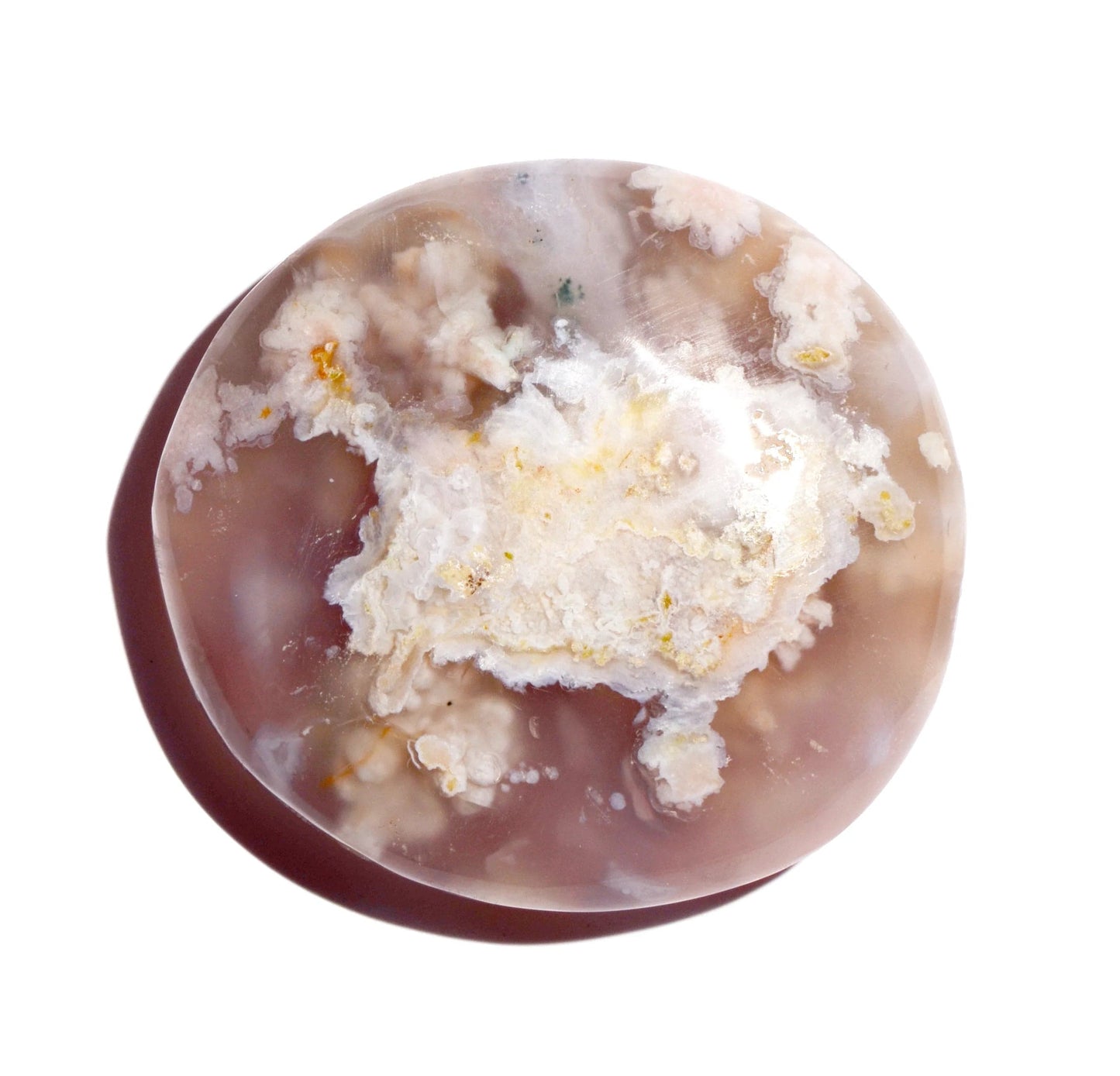 Flower Agate Palm Stone - Polished