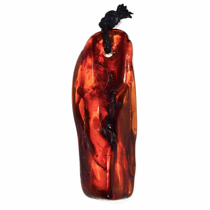 Amber Drilled Pendant