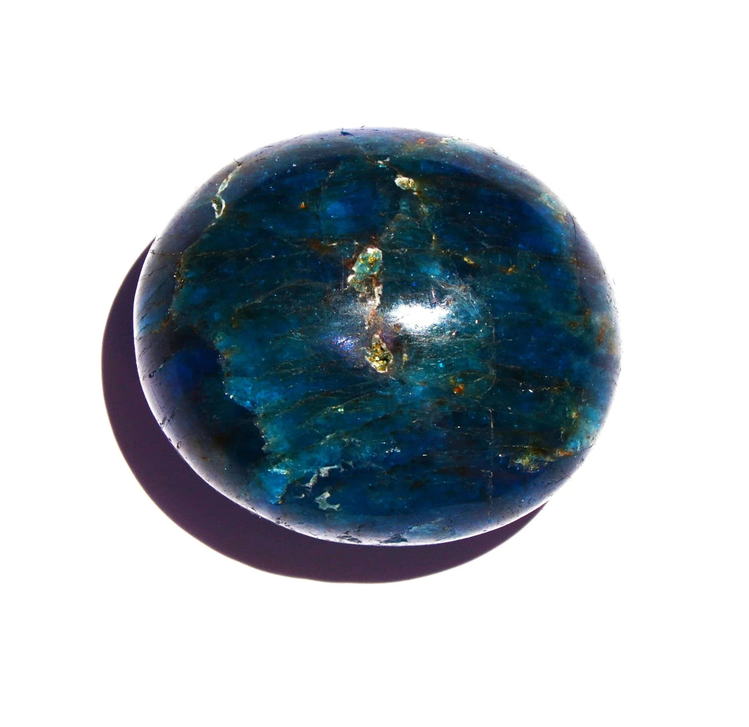 Blue Apatite Palm Stone - Polished
