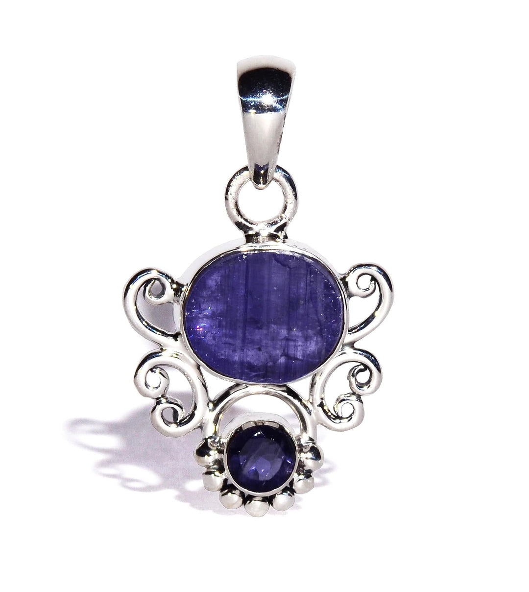 Tanzanite Rough Sterling Silver Pendant
