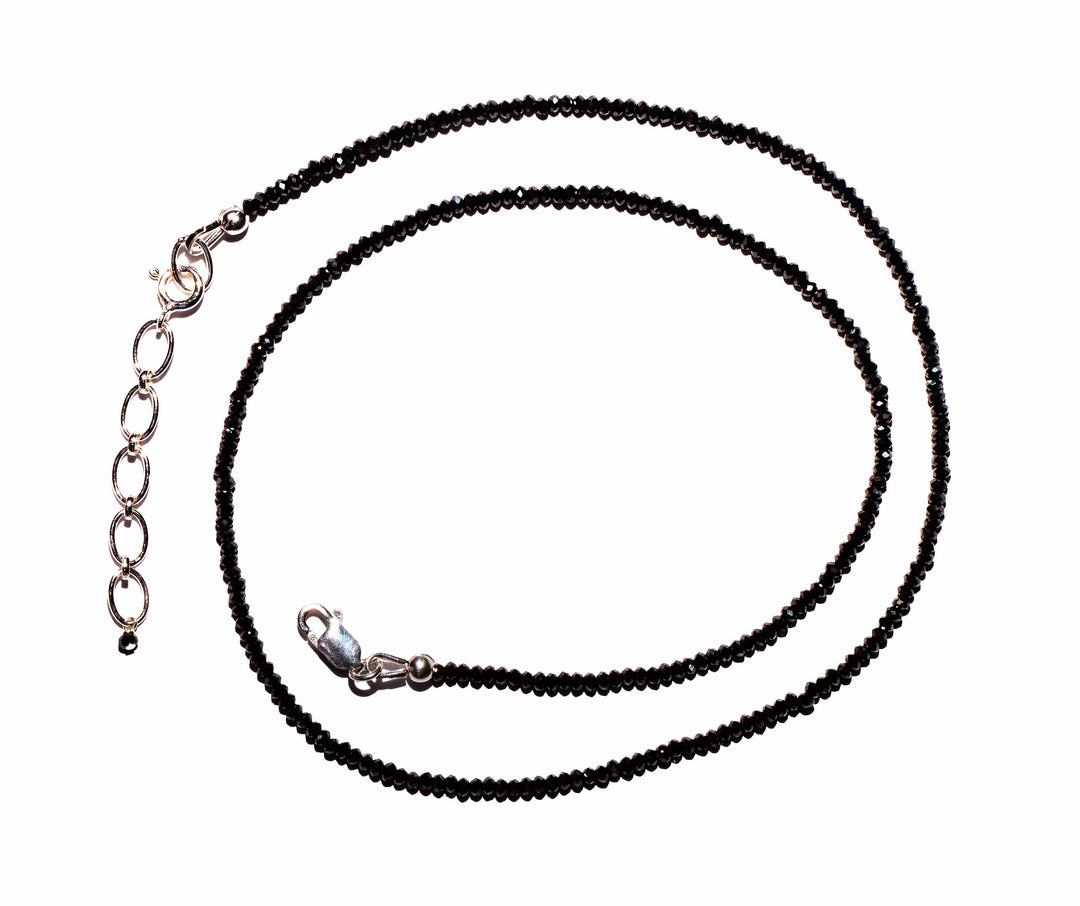 Hematite Faceted Micr Bead Necklace